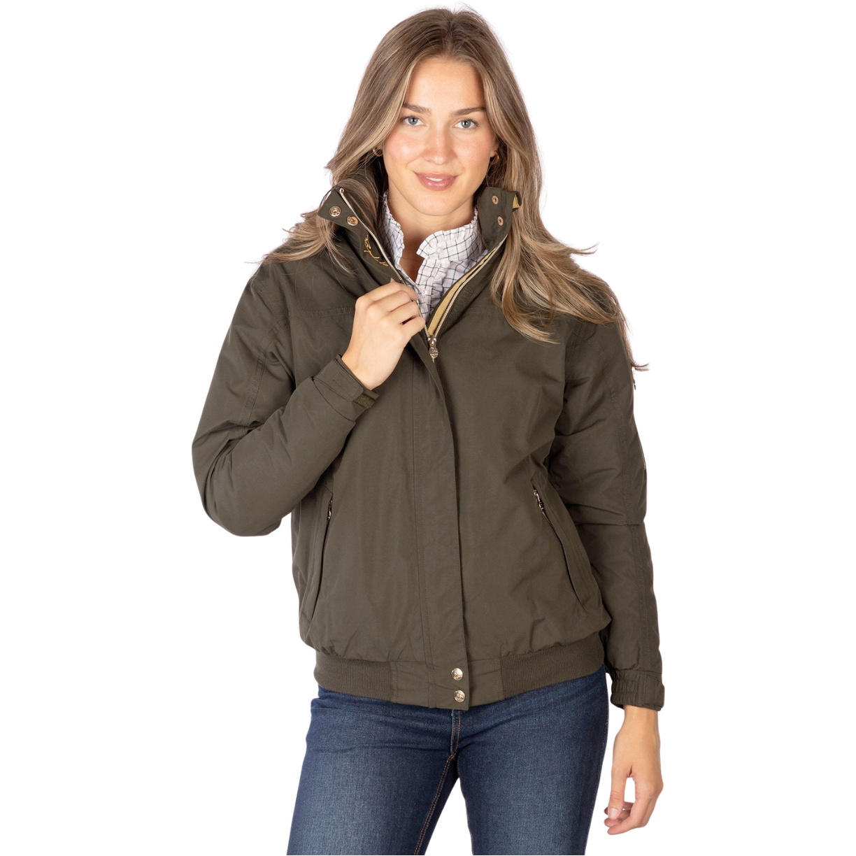 2025 Rydale Womens Ripon IV Equestrian Bomber Jacket 407159 - Dark Khaki